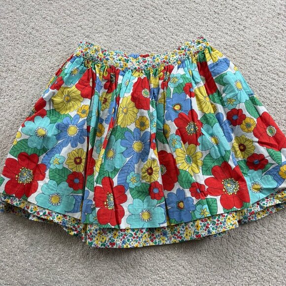 Little bird colorful rainbow floral reversible skirt - Picture 1 of 6